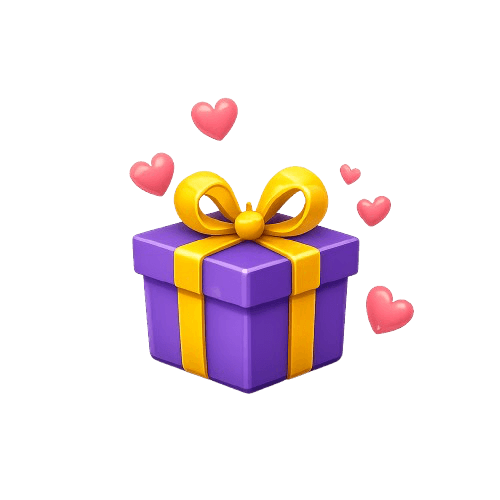 Purple gift box reward